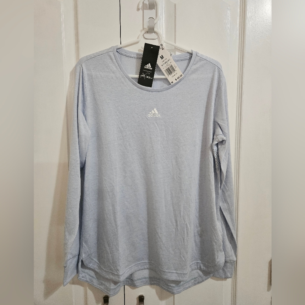 Adidas Women's Sky Blue Long Sleeve Tee